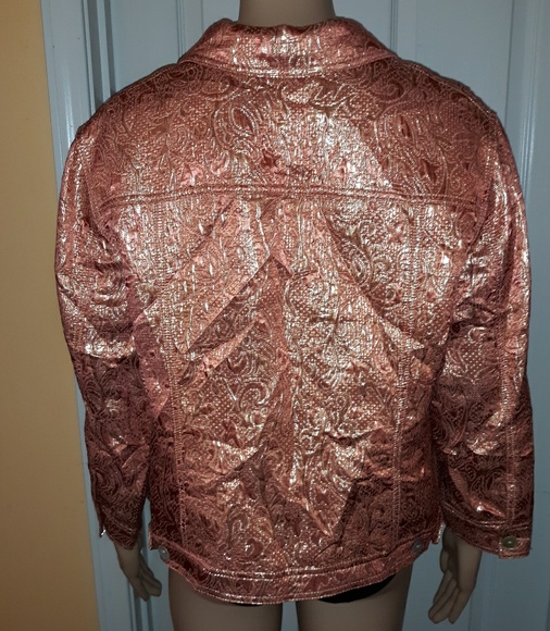 Ruby Rd shiny pink jacket - Picture 3 of 5